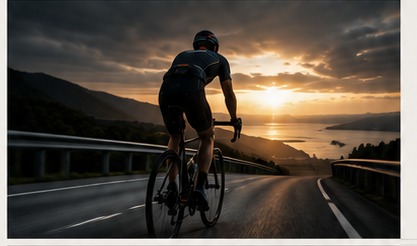 自転車競技のトレーニング風景を表したイメージ